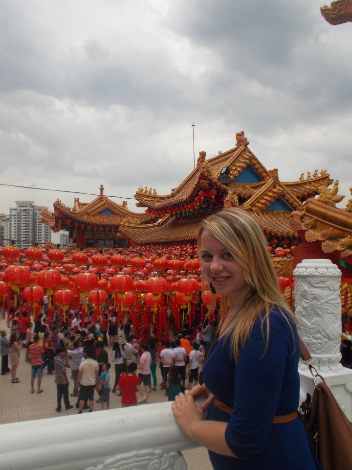 Świątynia Thean Hou w Kuala Lumpur. Piękny widok na miasto i spokój ułatwiają relaks, a w świątyni można wywróżyć sobie przyszłość. Moja, póki co, zapowiada się bardzo dobrze.