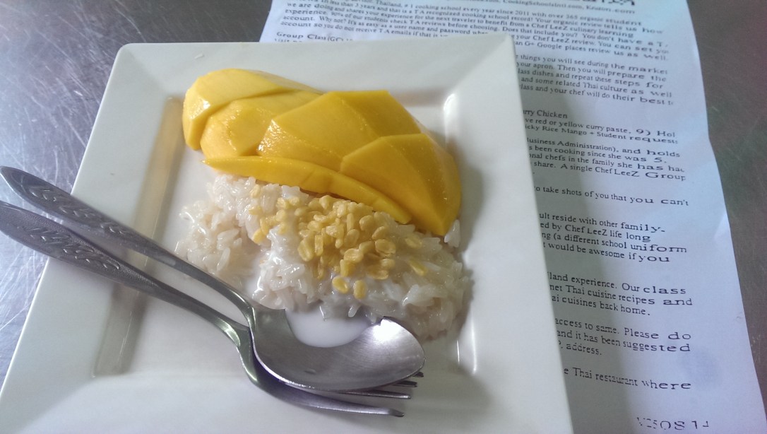 Mój ulubiony klejący ryż z mango