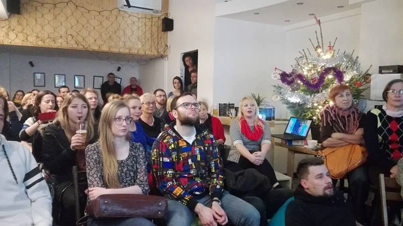 Presenting the slideshow about Malaysia in Poznań, December 2016