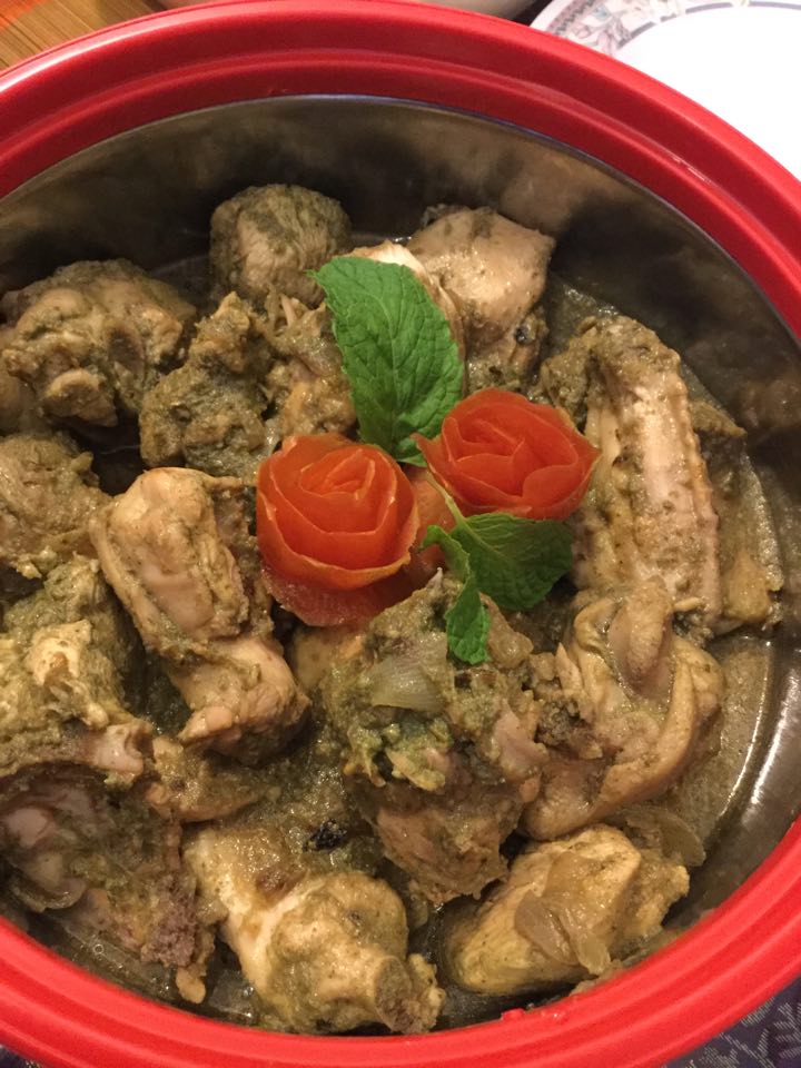 Kurczak w zielonym sosie