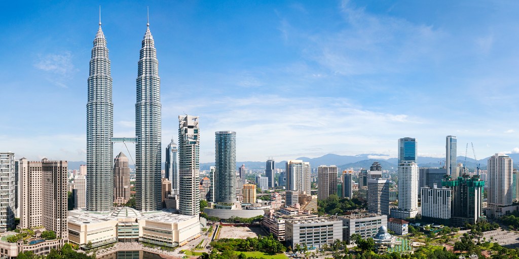 Zwykle Kuala Lumpur wygląda mniej więcej tak